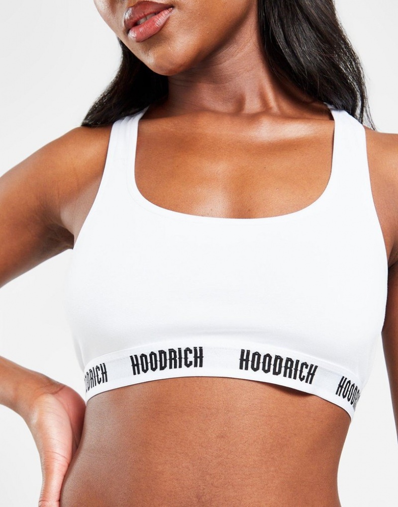 White Hoodrich Logo Tank Bra Underwear | GVHSMF-903