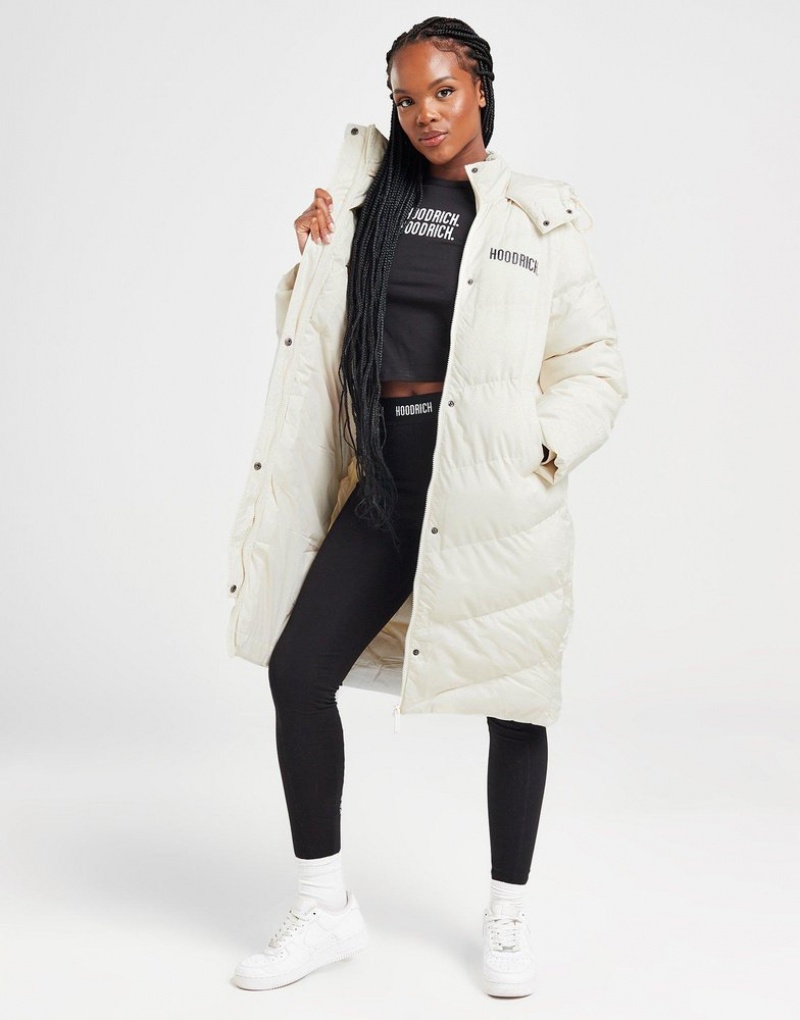 White Hoodrich Sia Longline Jacket Outerwear | JVECSX-098 